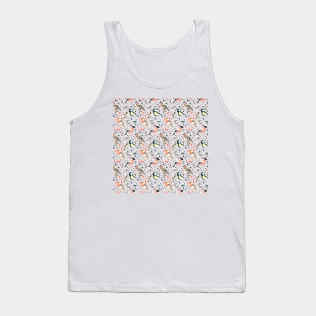 Garden Birds Print Tank Top by LThomasDesigns